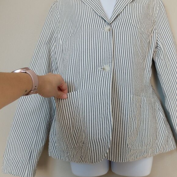 Polo Jeans Co Ralph Lauren Striped Blazer Size Large - Picture 6 of 9